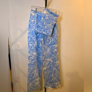 Floral Blue Women's Pants and top